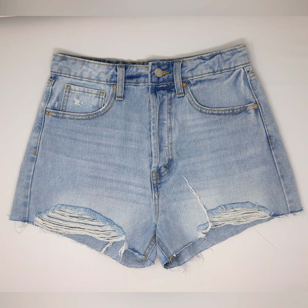 High waisted jean shorts